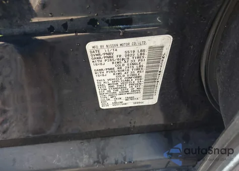 2015 Infiniti Qx70 из США, поврежденный, VIN JN8CS1MW2FM482083